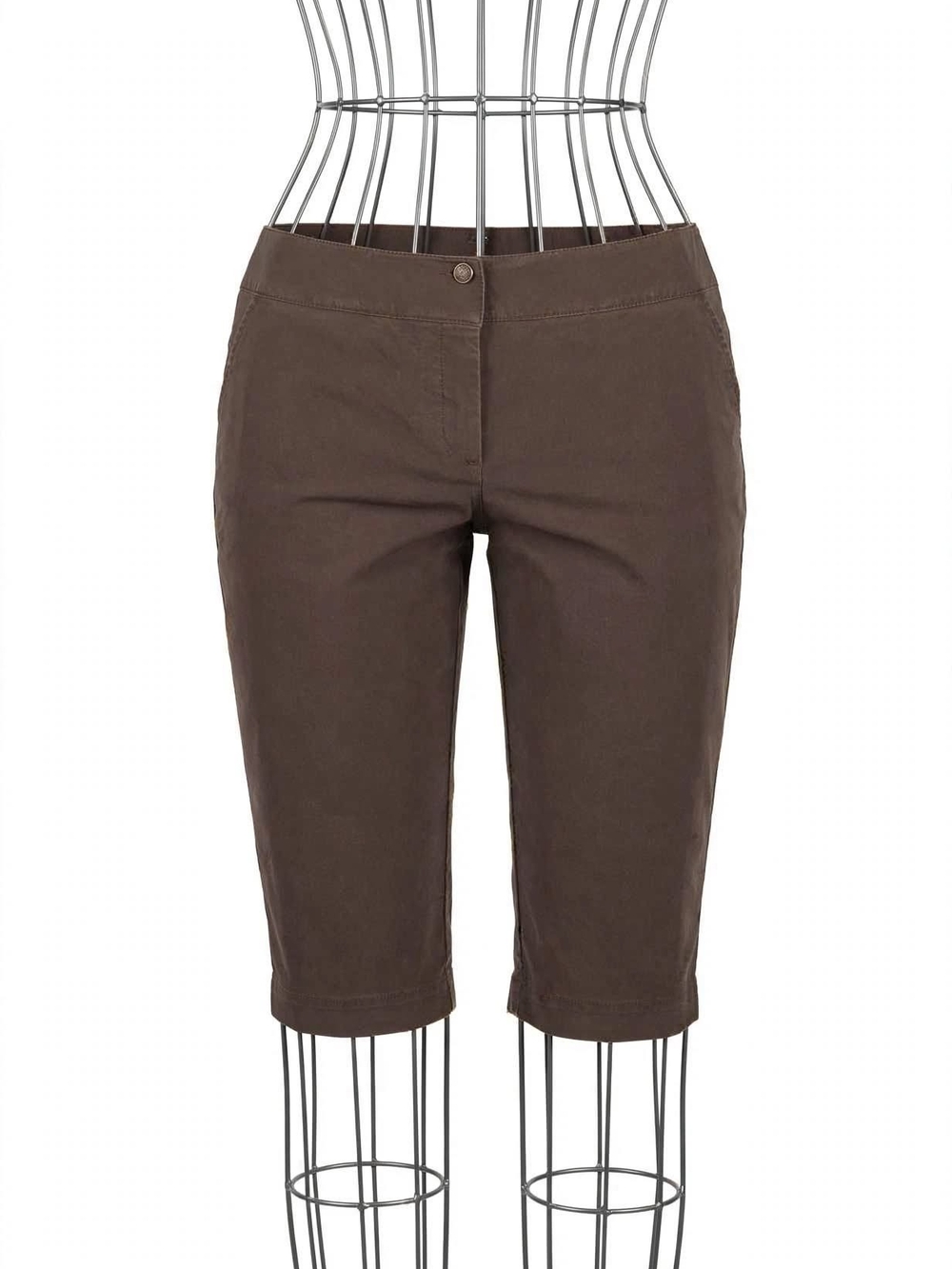 Bisou Bisou Dark Brown Knee-Length Bermuda Shorts